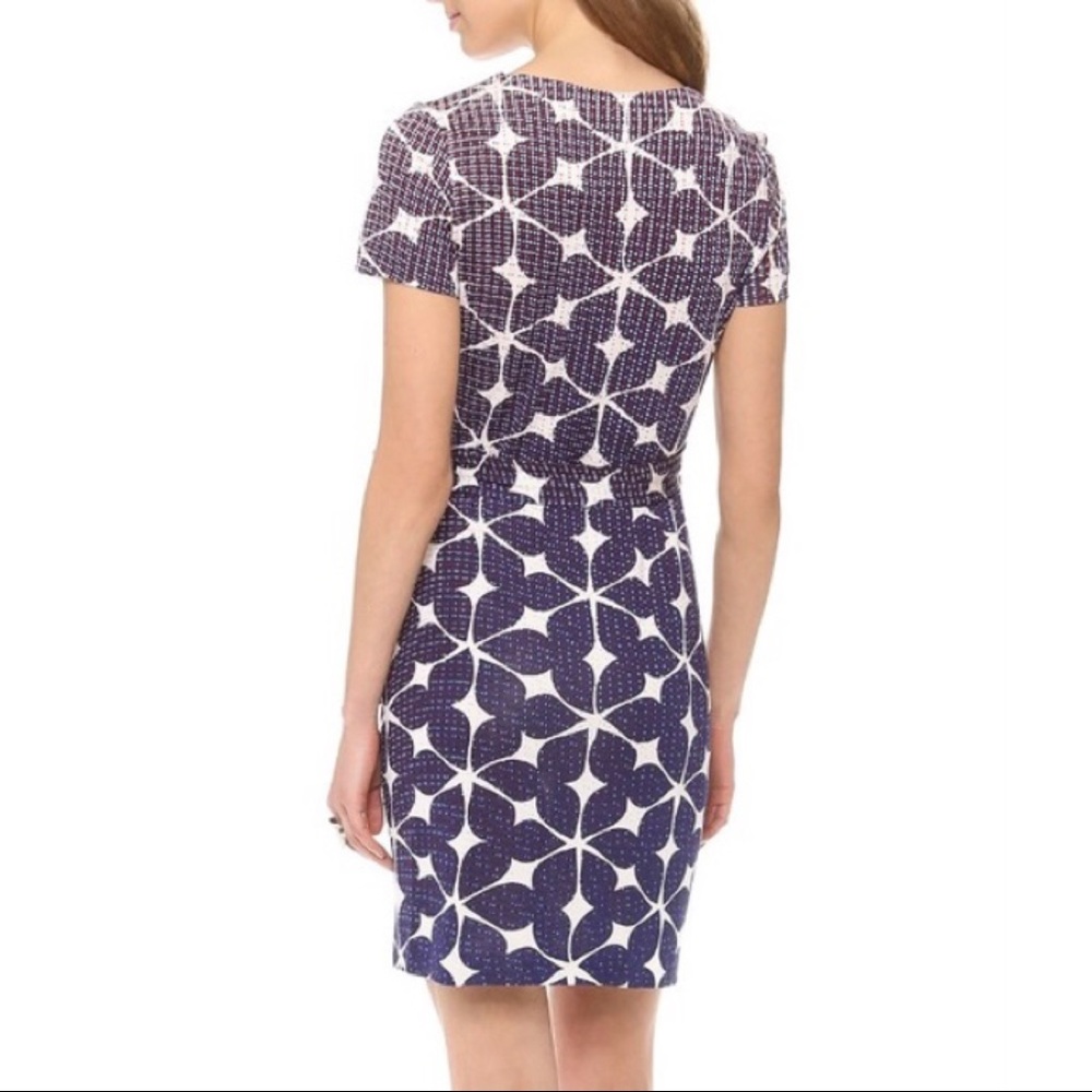 Diane von Furstenberg DvF Zoe Dress Blue White Size 4 - Picture 10 of 10